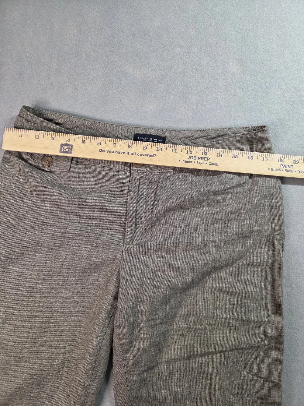 Banana Republic Contoured Fit Linen Capris Pants Brown Size 10